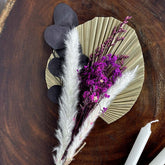 Follaje Decorativo Pampas Bohemias Tipo Ramo Morada